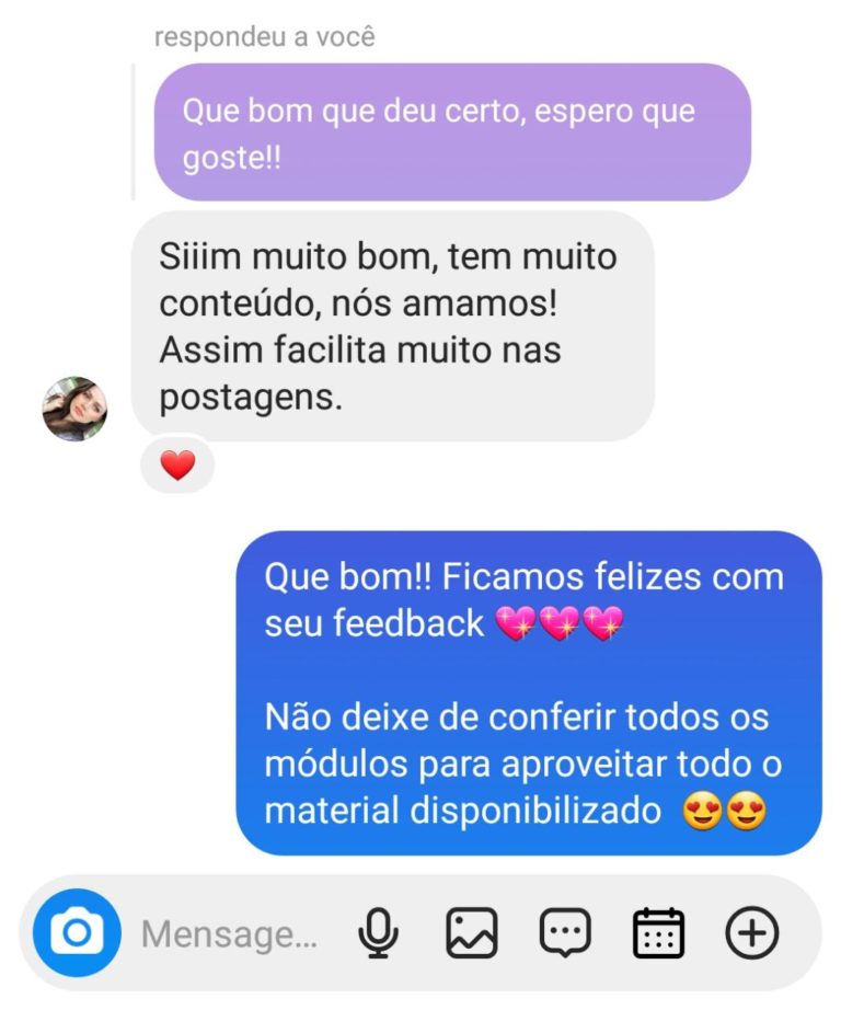 Como funciona o Pack do Studio - Estética? O Studio Feed Kit foi desenvolvido com o objetivo de simplificar a produção de conteúdo de alta qualidade para as suas redes sociais. Dessa forma, ele consiste em designs prontos e editáveis, especialmente desenvolvidos para profissionais de Estética que desejam facilidade ao realizar o marketing de seu estúdio, sem a necessidade de contratar uma equipe de Marketing! Vale a pena aprender SEO? Aqui estão alguns pontos a considerar ao avaliar se vale a pena para você: Qualidade e praticidade: O Kit oferece artes prontas e editáveis para suas redes sociais, o que pode economizar tempo e esforço na criação de conteúdo. Avalie a qualidade das artes e se elas se adequam ao estilo e identidade visual do seu estúdio. Custo-benefício: Compare o preço do Kit com o valor que você atribui à facilidade de criação de conteúdo e à economia de contratar uma equipe de Marketing. Se o Kit oferecer uma boa relação custo-benefício, considerando a qualidade e a praticidade que ele proporciona, pode ser uma opção vantajosa. Personalização: Verifique se o Kit permite personalizar as artes de acordo com as necessidades e características específicas do seu estúdio. Se você puder adaptar as artes para refletir a identidade da sua marca, isso agregará mais valor ao produto. Suporte e atualizações: Considere se o Kit oferece suporte ao cliente e se há atualizações regulares com novas artes ou recursos adicionais. Um suporte eficiente e atualizações frequentes podem garantir que o produto continue relevante e útil ao longo do tempo.