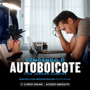 Vencendo o Auto Boicote Funciona? Sim, Vencendo o Auto Boicote funciona. O curso online é direto ao ponto. Sem motivação barata e dicas que não te levarão a lugar nenhum, o foco aqui é informação real, e com esta informação, fazendo sentido em sua vida, uma nova ordem se estabelece ao enfrentar o auto boicote. O curso te ajuda a  encerrar de uma vez esse ciclo de pesadelo que te aprisiona e te impede de conquistar os seus desejos. Vencendo o Auto Boicote Vale a Pena? Sim, Vencendo o Auto Boicote vale a pena. O psicoterapeuta Jordan Campos desvenda, com a propriedade de mais de 20.000 horas de atendimentos clínicos em todo o mundo, os bastidores do que nos acostumamos a chamar de auto boicote. Ele não vai apenas te ensinar como vencer este problema crônico, mas vai te guiar a um entendimento completo de como funciona esta estrutura em seu cérebro e mente, e de forma prática como aniquilar o auto boicote.