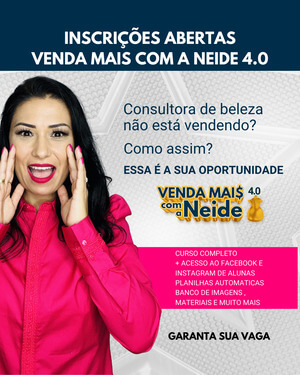 Como funciona o Venda mais com a Neide 4.0? Após trabalhar por 10 anos como Consultora de Beleza, Neide Carvalho desenvolveu um método de vendas exclusivo para Consultoras de Beleza que desejam transformar suas Consultorias em negócios lucrativos. Sendo assim, esse método tem como objetivo ajudar as Consultoras a chamar a atenção dos clientes e faturar até 10 mil reais por mês. As estratégias compartilhadas no curso são aplicáveis tanto para Consultoras com lojas físicas quanto para aquelas que trabalham com estoque em casa, além de serem direcionadas para aquelas que desejam focar nas vendas online. A Consultora terá suporte por meio da plataforma Hotmart, acesso a uma comunidade exclusiva no Facebook, participação em um grupo fechado no WhatsApp e um perfil no Instagram destinado apenas às alunas, proporcionando um ambiente de apoio e aprendizado em conjunto. Venda mais com a Neide 4.0 vale a pena? Sim, o curso Venda mais com a Neide 4.0 vale a pena e pode ser valioso para Consultoras de Beleza que desejam impulsionar seus negócios e aumentar suas vendas. Dessa forma, ele é especialmente útil para Consultoras que buscam estratégias eficazes para chamar a atenção dos clientes e alcançar um faturamento mensal de até 10 mil reais.