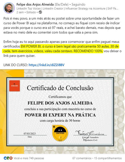 POWER BI Expert na Prática Funciona? Sim, POWER BI Expert na Prática funciona. O curso oferece um treinamento completo para dominar os recursos do Power BI, desde o nível básico até o avançado. O objetivo é capacitar os alunos a transformar dados em relatórios dinâmicos e criar dashboards profissionais. POWER BI Expert na Prática Vale a Pena? Sim, POWER BI Expert na Prática vale a pena. O método de ensino foca na aplicação prática do Power BI, ensinando a utilizar todas as ferramentas de forma integrada. O curso aborda a construção de relatórios funcionais e dinâmicos, com atenção especial aos visuais atraentes. Também há um módulo dedicado a explicar fórmulas e recursos específicos do Power BI.