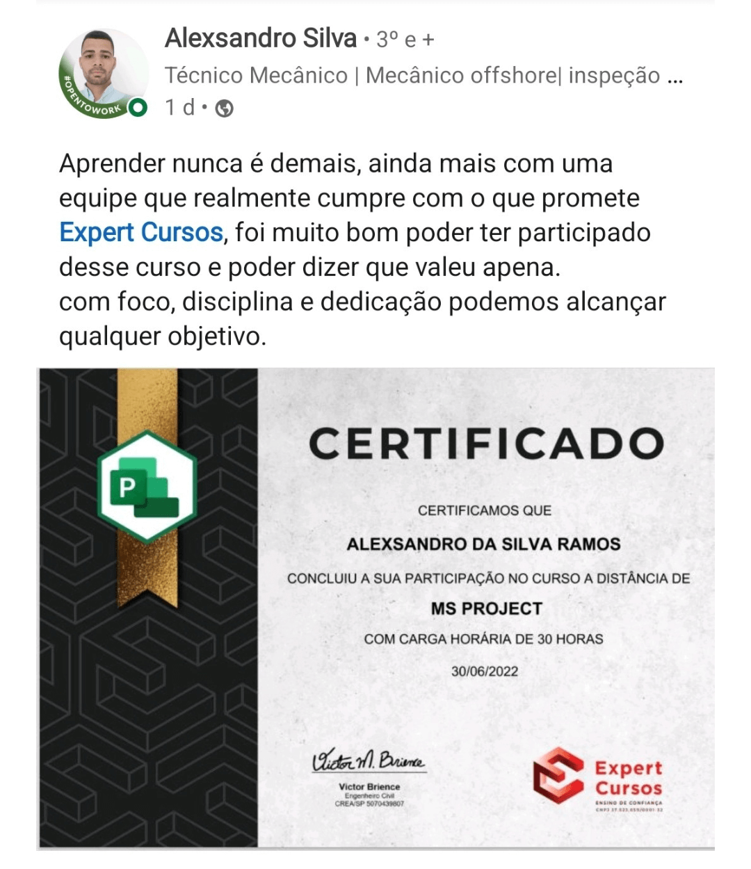 O Curso de MS Project Funciona? Sim, o Curso de MS Project funciona. O curso é composto por 9 módulos com mais de 30 videoaulas. Ele cobre tudo, desde os primeiros passos até técnicas avançadas de planejamento e controle de projetos utilizando o software MS Project. O Curso de MS Project Vale a Pena? Sim, o Curso de MS Project vale a pena. O curso oferece uma abordagem completa e abrangente para aprender a usar o software MS Project para melhorar o planejamento, gerenciamento e controle de projetos e obras. Com videoaulas curtas e diretas, exercícios práticos, acesso vitalício, certificado reconhecido e benefícios extras, é voltado para aqueles que desejam aprimorar suas habilidades profissionais nessa área.