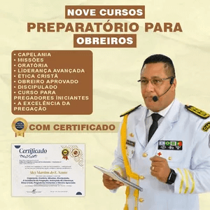 O Cursos Preparatórios Para Obreiros Funciona? Sim, o Cursos Preparatórios Para Obreiros funciona. O Programa "NOVE CURSOS PREPARATÓRIOS PARA OBREIROS" é uma sequência de treinamentos com Apostilas, Vídeo Aulas e Certificado, aonde o principal objetivo é preparar melhor os Pastores, Membros, Obreiros e Líderes para o trabalho no Ministério. O Cursos Preparatórios Para Obreiros Vale a Pena? Sim, o Cursos Preparatórios Para Obreiros vale a pena. Estarão disponiveis 9 Cursos, sendo eles o Curso de Capelania, Missões, Oratória, Discipulado, A Excelência da Pregação, Curso Avançado de Liderança, Curso para Pregadores Iniciantes, Curso Obreiro Aprovado, todos com Apostilas + Vídeo Aulas e Certificado na Conclusão dos cursos.