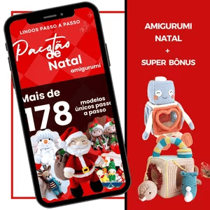 O Livro de Amigurumi de Natal Funciona? Sim, o Livro de Amigurumi de Natal funciona. O livro oferece um conjunto abrangente de instruções passo a passo para criar diversos modelos de Amigurumis natalinos, com ênfase na oferta especial de preço, bônus exclusivos e garantia de satisfação. O Livro de Amigurumi de Natal Vale a Pena? Sim, o Livro de Amigurumi de Natal vale a pena. O livro contém um conjunto de instruções passo a passo para criar diversos modelos de Amigurumis natalinos, que são pequenos bonecos ou enfeites de crochê, muitas vezes em formato de animais, personagens ou objetos.