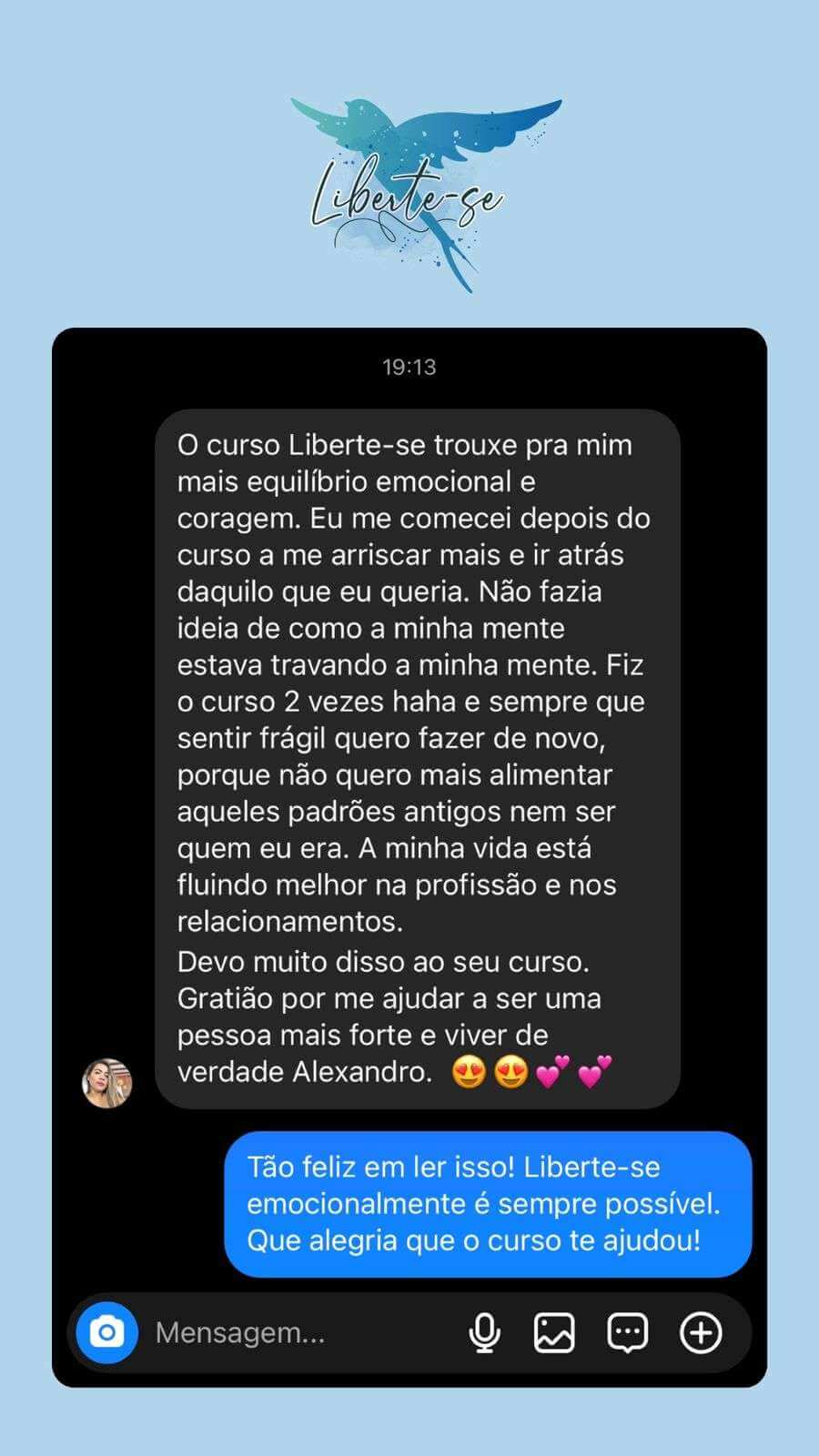 O Curso Liberte-se Funciona? Sim, o Curso Liberte-se funciona. O objetivo principal do curso é ajudar os participantes a liberar bloqueios emocionais, crenças limitantes e padrões negativos que podem estar afetando suas vidas de maneira negativa. Isso é feito para permitir que eles alcancem seus objetivos, melhorem sua autoestima e construam relacionamentos mais saudáveis. O Curso Liberte-se Vale a Pena? Sim, o Curso Liberte-se vale a pena. Além disso, o curso inclui 21 aulas gravadas, 7 meditações de ressignificação emocional e um e-book. Também oferece dois bônus adicionais: um e-book com 21 exercícios de libertação emocional e uma aula extra sobre romper laços com pessoas tóxicas.