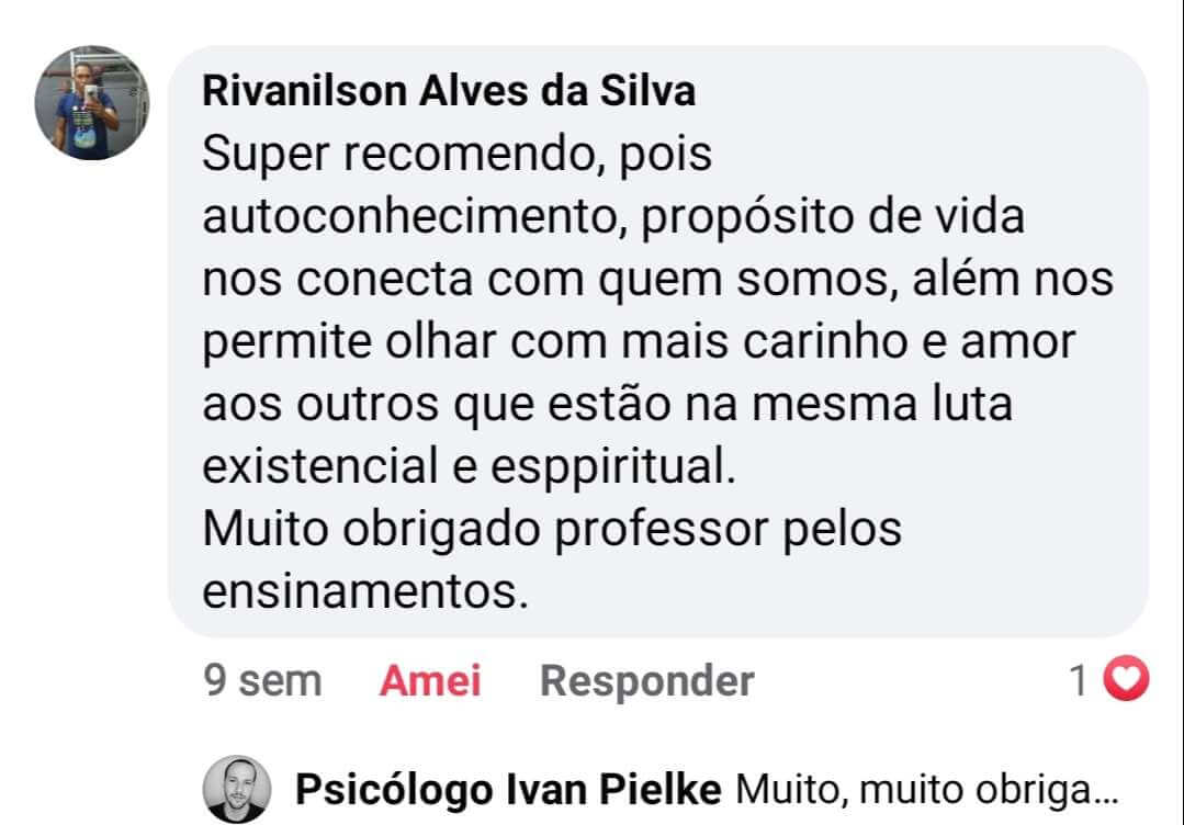 O Curso Psicologia: Descobrindo a Mente Humana Funciona? Sim, o Curso Psicologia: Descobrindo a Mente Humana funciona. O curso abrange temas desde o nível básico até o avançado, proporcionando uma compreensão abrangente da psicologia e do autoconhecimento. Os módulos básico, intermediário e avançado oferecem uma progressão estruturada. O Curso Psicologia: Descobrindo a Mente Humana Vale a Pena? Sim, o Curso Psicologia: Descobrindo a Mente Humana vale a pena. O curso preenche uma grande carência na educação mental e emocional. Esta é uma grande oportunidade para que todos aprendam como funciona a mente humana de forma acessível e objetiva. Adquira muito autoconhecimento e transforme-se. Para quem o Curso Psicologia: Descobrindo a Mente Humana é Bom? Iniciantes: Aqueles sem conhecimento prévio em psicologia. Buscadores de Conhecimento: Indivíduos que desejam aumentar sua carga de conhecimentos. Profissionais que Lidam com Pessoas: Professores, líderes, terapeutas, orientadores espirituais, coaches. Interessados em Desenvolvimento Pessoal: Pessoas que querem aprender a controlar emoções, cativar e influenciar, compreender e auxiliar melhor, e se desenvolver como pessoa.