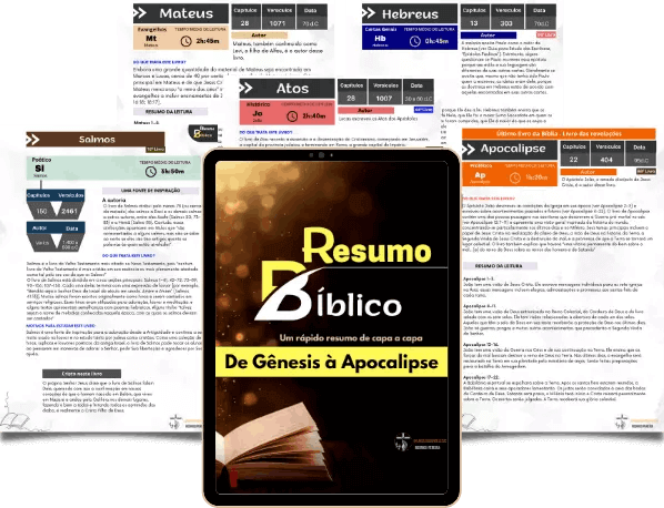 O Livro Resumo Bíblico - De Gênesis a Apocalipse Funciona? Sim, o Livro Resumo Bíblico - De Gênesis a Apocalipse funciona. O resumo abrange desde uma compreensão clara sobre o que é a Bíblia até informações específicas sobre cada livro, incluindo estrutura organizacional, formas de escrita, autores, histórias, personagens e ordem cronológica. O resumo Bíblico busca transformar a experiência de leitura da Bíblia, tornando-a mais compreensível e apaixonante. Destina-se a indivíduos que desejam aprofundar seu conhecimento bíblico, mas que talvez se sintam perdidos ou desinteressados ao enfrentar a complexidade do texto sagrado. O Livro Resumo Bíblico - De Gênesis a Apocalipse Vale a Pena? Sim, o Livro Resumo Bíblico - De Gênesis a Apocalipse vale a pena. Os resumos Utilizam uma linguagem simples e didática, acompanhada de imagens para tornar o estudo prático e acessível. Além disso, oferecem orientação sobre por onde começar a estudar a Bíblia, a sequência de leitura recomendada e uma visão geral cronológica dos livros. Para quem o Livro Resumo Bíblico - De Gênesis a Apocalipse é Bom? O público-alvo inclui cristãos em geral, especialmente aqueles que desejam uma abordagem mais acessível para compreender a Bíblia. A linguagem simplificada e os pacotes combinados podem atrair tanto iniciantes quanto aqueles que buscam aprofundar seu conhecimento bíblico de maneira prática.