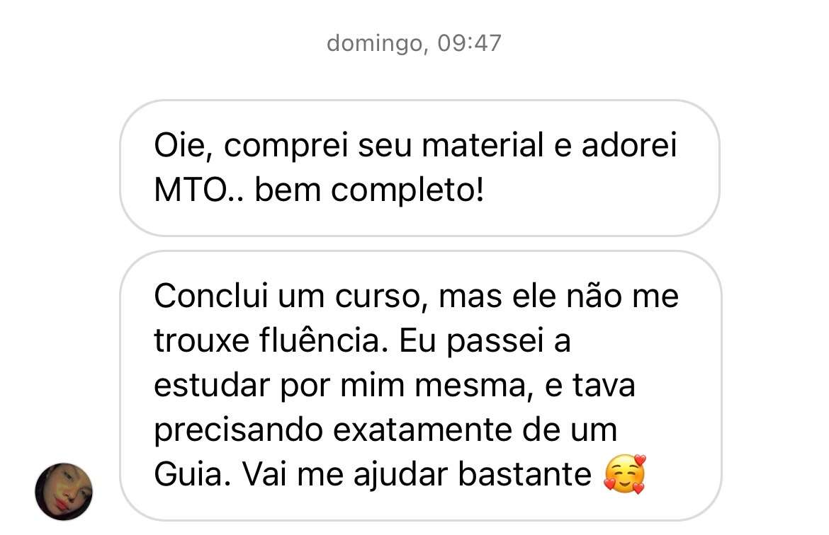 O Cronograma de Inglês Fluency Schedule Funciona? Sim, o Cronograma Intensivão Fluency Schedule funciona. O Intensivão Fluency Schedule é um cronograma de seis meses de estudos, nesses seis meses você vai estudar os conteúdos mais importantes do inglês. De segunda a sexta você terá acesso a atividades diárias para estudar inglês de forma independente. O Cronograma de Inglês Fluency Schedule Vale a Pena? Sim, o Cronograma de Inglês Fluency Schedule vale a pena. Com o Fluency Schedule você terá acesso a uma lista de materiais gratuitos, todos os conteúdos organizados em ordem e tudo que você tem que estudar e revisar no dia. Com o cronograma você vai estudar / praticar o Speaking (fala), Writing (escrita), Listening (escuta) Reading (leitura) Vocabulary (vocabulário) e Grammar (gramática). Para quem o Cronograma de Inglês Fluency Schedule é Bom? Está perdido sobre como começar a estudar inglês: Se a pessoa está no início do aprendizado e não sabe por onde começar, o cronograma oferece uma estrutura organizada para orientá-la. Ainda não tem um planejamento: Para aqueles que reconhecem a importância de um plano de estudos, mas ainda não o têm, o Fluency Schedule fornece um cronograma de seis meses com atividades diárias. Tem dificuldade ao estudar sozinho: Para aqueles que enfrentam desafios ao estudar de forma independente, o cronograma oferece atividades diárias e materiais organizados para ajudar na autodisciplina e no acompanhamento regular. Não consegue estudar inglês todos os dias: O Fluency Schedule pode ser benéfico para aqueles que têm dificuldade em manter uma rotina diária de estudos, pois fornece um guia estruturado para ser seguido ao longo de seis meses.