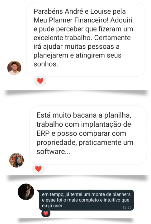 O Meu Planner Financeiro Funciona? Sim, o Meu Planner Financeiro funciona. O Meu Planner é uma ferramenta abrangente e automatizada projetada para ajudar os usuários a conquistar o controle total de suas finanças e transformar suas vidas financeiras. Este planner é direcionado a pessoas que desejam ter uma gestão mais eficaz de seu dinheiro, independentemente de seu nível de conhecimento em finanças. O Meu Planner Financeiro Vale a Pena? Sim, o Meu Planner Financeiro vale a pena. O Planner é uma ferramenta abrangente e acessível projetada para ajudar uma ampla gama de pessoas a melhorar sua saúde financeira. Desde indivíduos que estão apenas começando a organizar suas finanças até investidores mais experientes em busca de otimização, este planner oferece recursos e funcionalidades para atender às necessidades de diversos perfis de usuários. Ao adquirir e utilizar esta ferramenta, os usuários podem dar o primeiro passo em direção à prosperidade financeira e ao alcance de seus objetivos de vida. Para quem o Meu Planner Financeiro é Bom? Controle Financeiro Total: Para aqueles que desejam ter uma visão clara de suas finanças, o Meu Planner Financeiro oferece recursos para acompanhar todas as despesas e receitas, proporcionando um fluxo de caixa detalhado e atualizado. Planejamento Financeiro Personalizado: Este planner atende também aqueles que desejam criar planos financeiros personalizados, adaptados às suas metas e necessidades específicas. Com recursos flexíveis, os usuários podem ajustar seus planos conforme necessário para atingir seus objetivos financeiros. Análise de Investimentos: Para investidores iniciantes ou experientes, o Meu Planner Financeiro oferece ferramentas avançadas de análise de investimentos. Os gráficos de desempenho e simuladores financeiros permitem que os usuários avaliem e otimizem seus investimentos para obter retornos mais satisfatórios. Facilidade de Uso e Automatização: Esta ferramenta é ideal para aqueles que procuram uma solução simplificada e automatizada para gerenciar suas finanças. Com sua interface amigável e recursos automatizados, o Meu Planner Financeiro torna o controle financeiro mais acessível e menos complicado.