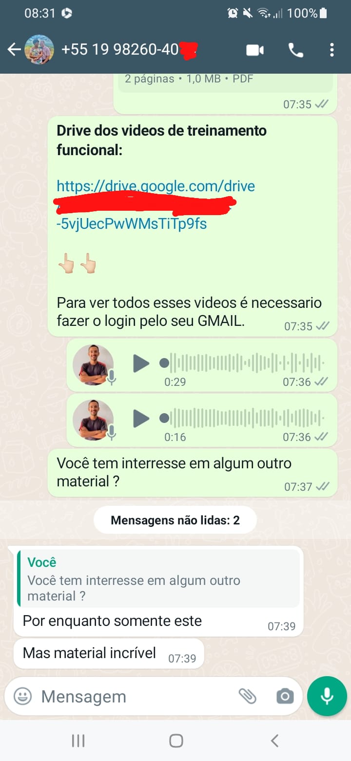 +500 Treinos de Funcional Funciona? Sim, +500 Treinos de Funcional funciona. Se você busca uma maneira eficaz e versátil de melhorar seu condicionamento físico, o curso pode ser a solução ideal para você. Com mais de 500 vídeos de treinos, esse programa foi desenvolvido para atender todos os níveis de praticantes, desde iniciantes até os mais avançados. Com um foco em praticidade e flexibilidade, ele pode ser feito de qualquer lugar, seja em casa, no parque ou até mesmo na academia. +500 Treinos de Funcional Vale a Pena? Sim, +500 Treinos de Funcional vale a pena. Ao adquirir o curso, você receberá um link para download e acesso imediato ao material. Caso tenha alguma dúvida, pode entrar em contato com o suporte via WhatsApp, e nossa equipe estará pronta para ajudar. O valor do curso está com um desconto exclusivo, disponível somente por tempo limitado. Aproveite essa oferta e faça a diferença na sua rotina de treinos! Para quem +500 Treinos de Funcional é Bom? Este curso é ideal para pessoas que desejam melhorar seu condicionamento físico, perder peso ou simplesmente manter uma rotina saudável de exercícios. Não importa se você é iniciante ou já tem experiência com treinos funcionais, os vídeos são adaptáveis para qualquer nível de habilidade.